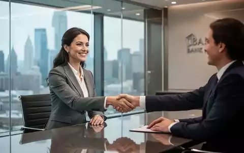 Eine professionelle Beraterin im Private Banking schüttelt einem Kunden in einem eleganten Büro die Hand. - Foto: über boerse-global.de
