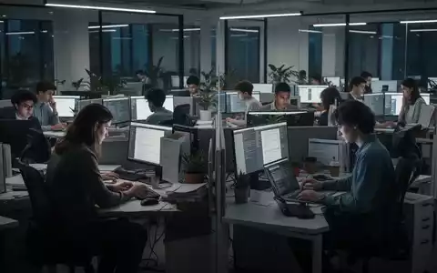 Junge Büroangestellte der Generation Z arbeiten konzentriert und distanziert in einem modernen Open-Space-Büro, ohne miteinander zu interagieren. - Foto: über boerse-global.de