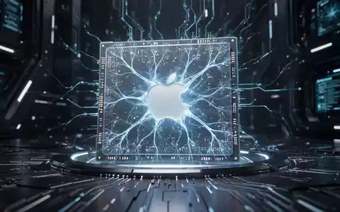Nahaufnahme eines futuristischen Computerchips, der mit komplexen blauen und violetten neuronalen Netzwerkmustern leuchtet und KI sowie Technologie symbolisiert. - Foto: über boerse-global.de