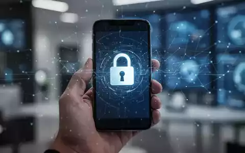 Eine Hand hält ein Smartphone mit einem digitalen Schloss-Symbol auf dem Bildschirm, das Datensicherheit und Schutz vor Verlust darstellt. - Foto: über boerse-global.de
