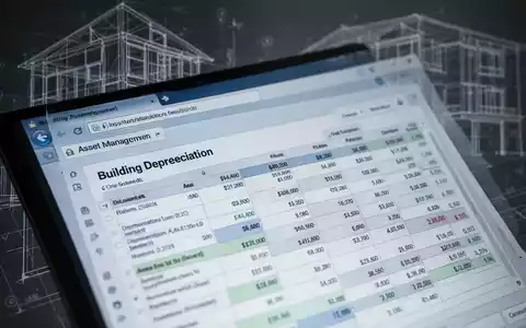 Ein detaillierter Blick auf ein Finanzbuch oder eine Software-Schnittstelle, die Daten zur Gebäudeabschreibung und Anlagenbuchhaltung anzeigt. - Foto: über boerse-global.de