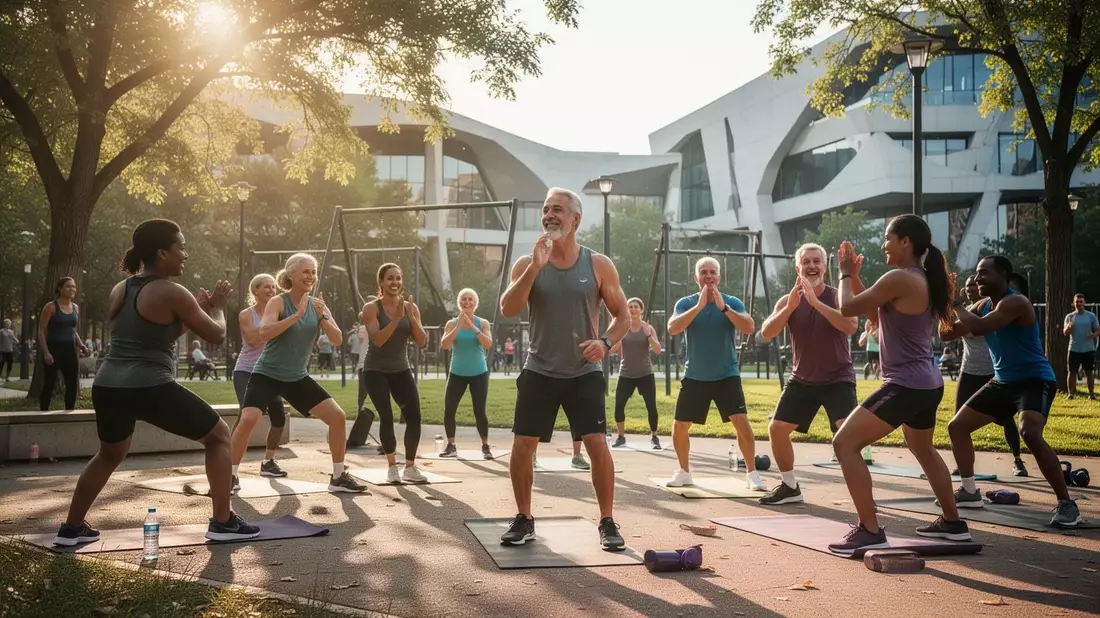 Kostenlose Fitnesskurse: Städte machen Parks zu Sportarenen