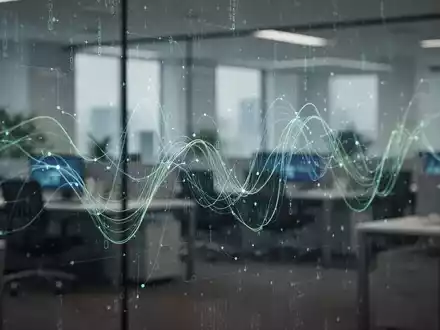 Abstrakte Darstellung von Datenfluss und Konnektivität in einem Unternehmensumfeld, die Organisationsdiagnostik symbolisiert. - Foto: über boerse-global.de