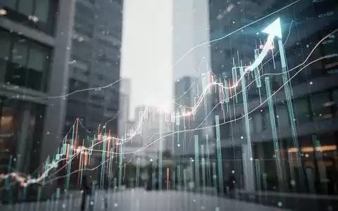 Abstrakte Darstellung eines steigenden Aktiencharts mit leuchtenden Linien, die einen großen Finanzdeal symbolisieren, vor modernem Hintergrund. - Foto: über boerse-global.de