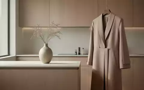 Eine minimalistische Küche mit klaren Linien und einem modernen Kleidungsstück in neutralen Farben. - Foto: über boerse-global.de