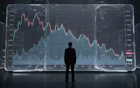 Eine Silhouette eines Investors vor einem stark fallenden Börsenchart, der einen deutlichen Wertverlust darstellt. - Foto: über boerse-global.de