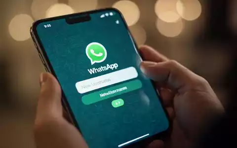 Smartphone-Bildschirm mit WhatsApp-App und neuem Benutzernamen-Feld, betont Privatsphäre und digitale Identität. - Foto: über boerse-global.de
