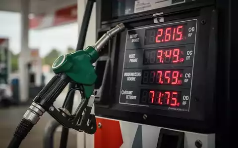 Nahaufnahme einer Zapfsäule an einer Tankstelle, die steigende Kraftstoffpreise anzeigt. - Foto: über boerse-global.de