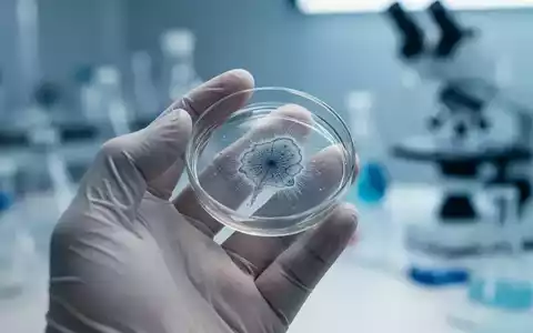Nahaufnahme einer Hand, die eine Petrischale in einem Labor hält, mit verschwommenem Hintergrund aus wissenschaftlichen Geräten. - Foto: über boerse-global.de