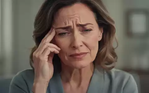 Eine Frau in ihren späten 40ern hält sich schmerzhaft die Schläfe, im Hintergrund verschwommen. - Foto: über boerse-global.de