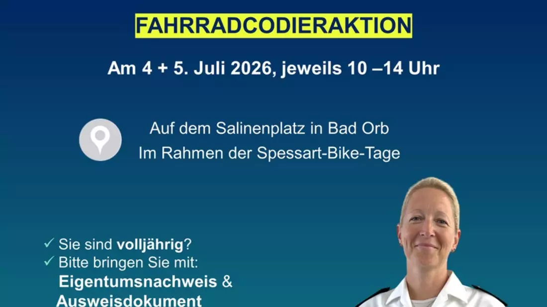 POL-OF: Fahrradcodieraktionen mit der Schutzfrau vor Ort - Bild: presseportal.de