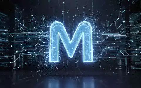 Stilisiertes, leuchtend blaues 'M'-Logo, das in digitale Linien zerfällt, symbolisiert Microsofts Technologieübergang und Ende der Legacy-Unterstützung. - Foto: über boerse-global.de