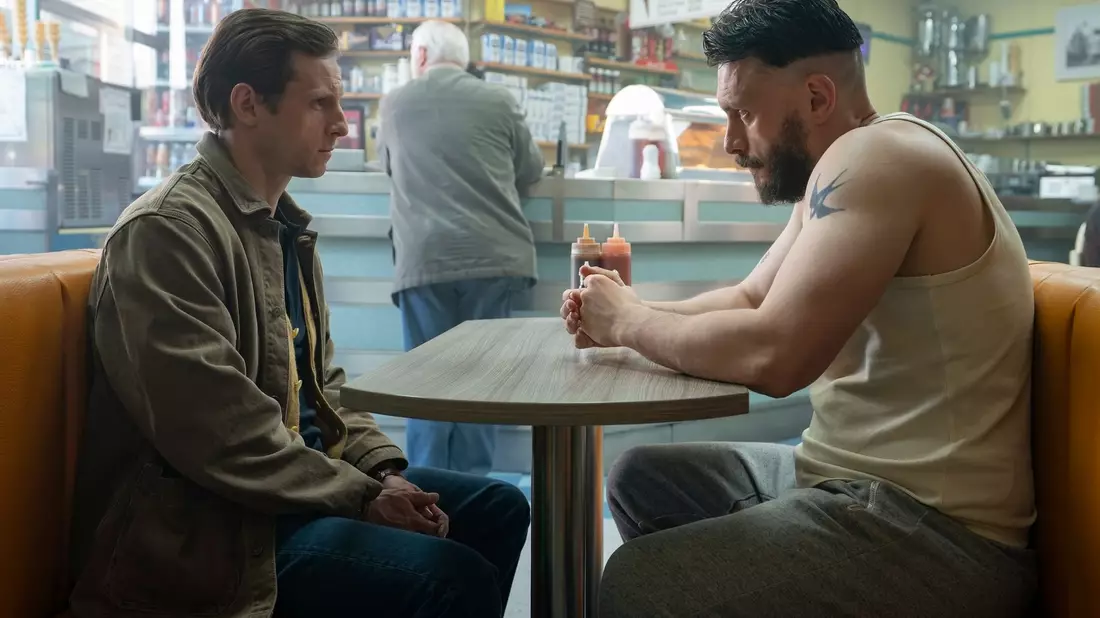 Jamie Bell (links) als Niall und Richard Gadd als Ruben in einer Szene der Miniserie «Half Man», die zwischen dem 25.4. und 29.5. auf HBO Max veröffentlicht worden ist. - Bild: Warner/HBO Max /dpa