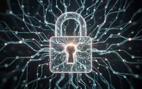 Digitales Vorhängeschloss über einem leuchtenden neuronalen Netzwerk, das sicheren KI-Zugang und staatliche Technologiebeschränkungen symbolisiert. - Foto: über boerse-global.de