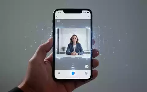 Eine Hand hält ein iPhone, das auf dem Bildschirm die Extraktion eines Videobildes in ein Standfoto zeigt, als Illustration neuer Softwarefunktionen. - Foto: über boerse-global.de