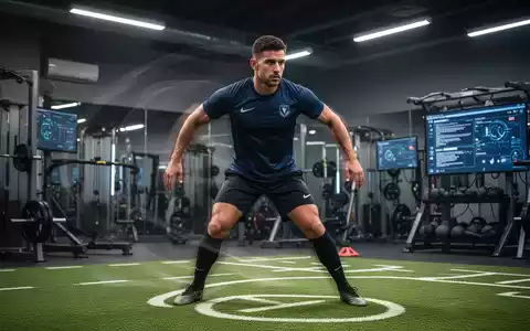 Ein Profi-Fußballspieler in einem modernen Trainingszentrum, fokussiert auf Leistung und körperliche Vorbereitung. - Foto: über boerse-global.de