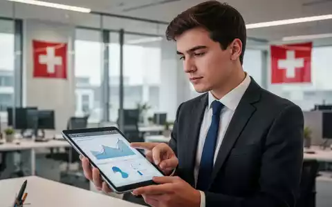 Eine junge Fachkraft in einem modernen Büro betrachtet nachdenklich ein Tablet, das Grafiken anzeigt. - Foto: über boerse-global.de
