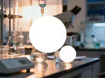 Abstrakte Darstellung eines pharmazeutischen Forschungslabors mit Glaswaren und wissenschaftlicher Ausrüstung, das Innovation symbolisiert. - Foto: über boerse-global.de