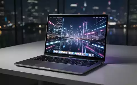 Ein geöffnetes Apple M1 MacBook Air auf einem modernen Schreibtisch mit macOS-Oberfläche, weiches Licht spiegelt sich im Bildschirm. - Foto: über boerse-global.de
