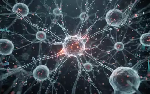 Abstrakte Darstellung komplexer biologischer Daten mit leuchtenden neuronalen Pfaden, die medizinische Forschung und Entdeckung symbolisieren. - Foto: über boerse-global.de