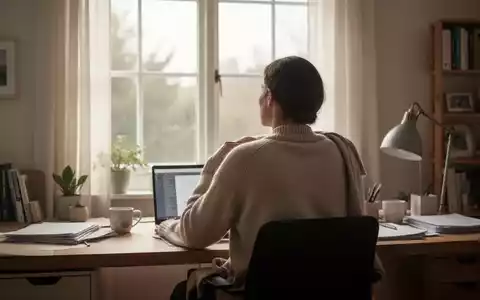 Eine Person entspannt sich im Homeoffice, blickt aus dem Fenster, um dem Burnout-Risiko vorzubeugen. - Foto: über boerse-global.de