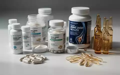 Nahaufnahme verschiedener Nahrungsergänzungsmittel für Gelenkgesundheit, darunter Kapseln, Pulver und Trinkampullen. - Foto: über boerse-global.de