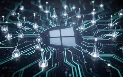 Leuchtende Leiterplatte mit verbundenen Knoten, die KI und Automatisierung in Windows symbolisiert. - Foto: über boerse-global.de