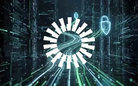 Abstrakte Darstellung von Cybersicherheit und Identitätsmanagement mit leuchtenden Datenströmen und digitalen Pfaden in einer High-Tech-Umgebung. - Foto: über boerse-global.de