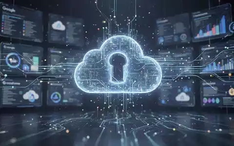 Leuchtendes, abstraktes Google Workspace-Symbol aus vernetzten Datenpunkten, das KI und erweiterte Datenspeicherung repräsentiert. - Foto: über boerse-global.de