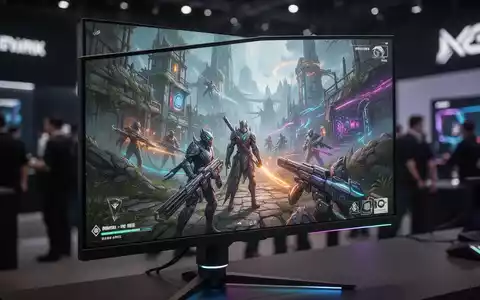 Nahaufnahme eines High-End-Gaming-Monitors mit lebendiger Spielszene, der schlankes Design und fortschrittliche Display-Technologie zeigt. - Foto: über boerse-global.de