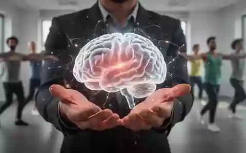 Hände halten ein leuchtendes Gehirnmodell, umgeben von abstrakten Lichtmustern, die neuronale Verbindungen andeuten. - Foto: über boerse-global.de