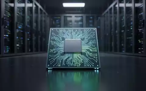 Ein futuristischer, leuchtender KI-ASIC-Chip auf dunklem Hintergrund, der herkömmliche Hardware ersetzt. - Foto: über boerse-global.de