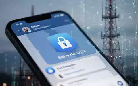 Smartphone-Bildschirm mit verschlüsselter Messaging-App und Schloss-Symbol, unscharfer Hintergrund deutet digitale Verbindung an. - Foto: über boerse-global.de