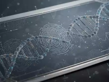 Abstrakte Darstellung eines Finanzdokuments mit angedeuteten biometrischen Mustern, die Kapitalerhöhung und Biotechnologie symbolisieren. - Foto: über boerse-global.de