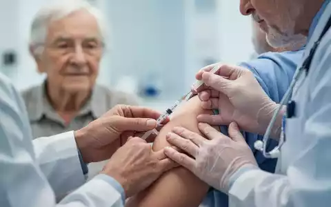 Nahaufnahme der Hände eines Arztes, der einen Patienten impft, mit dem Fokus auf die Nadel und den Arm. - Foto: über boerse-global.de
