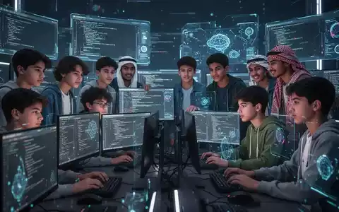 Vielfältige junge Studierende konzentriert an Computern in High-Tech-Umgebung, symbolisiert digitale Wettbewerbe und Jugendförderung. - Foto: über boerse-global.de