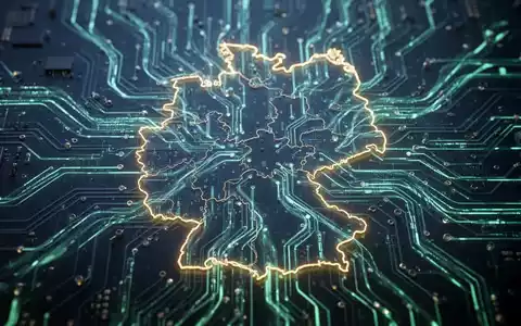 Ein digitaler Schaltkreis mit den Umrissen Deutschlands, der digitale Souveränität und technologische Unabhängigkeit symbolisiert. - Foto: über boerse-global.de