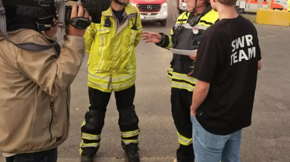 KFV Sigmaringen: Brand auf dem Firmengelände eines Entsorgungsfachbetriebes in Bad Saulgau - Bild: presseportal.de