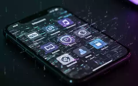 Ein Smartphone-Bildschirm zeigt eine chaotische, verpixelte Darstellung mit digitalen Störungen und verzerrten Symbolen. - Foto: über boerse-global.de
