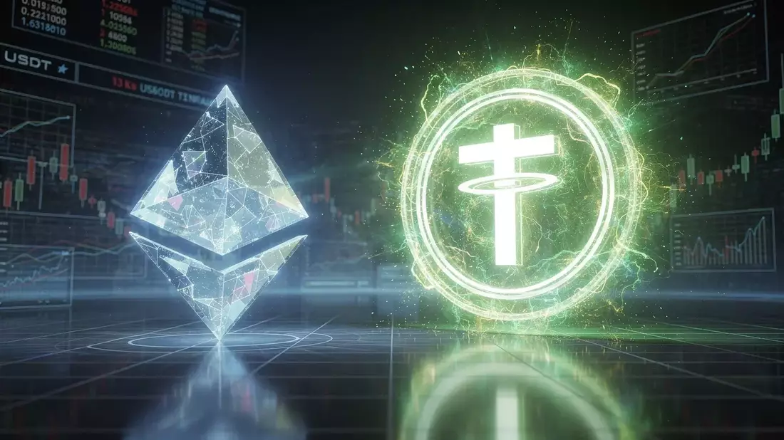 Ethereum unter Druck: USDT überholt ETH an Marktkapitalisierung