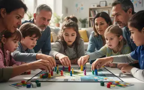 Eine Gruppe von Menschen unterschiedlichen Alters spielt konzentriert ein Gesellschaftsspiel an einem Tisch in einem hellen Raum. - Foto: über boerse-global.de