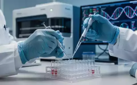 Nahaufnahme der Hände eines Wissenschaftlers, der Flüssigkeit in eine Mikrotiterplatte pipettiert, mit verschwommenem Hintergrund aus Laborgeräten. - Foto: über boerse-global.de