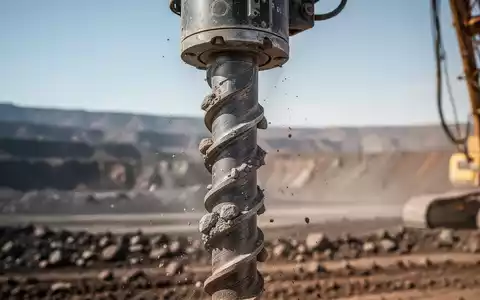 Nahaufnahme eines Bohrmeißels, der in einer Bergbaulandschaft ein 1.200-Meter-Bohrprogramm startet. - Foto: über boerse-global.de