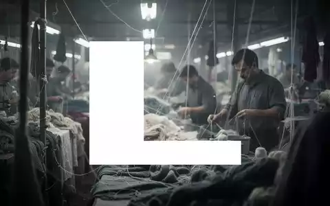 Abstrakte, atmosphärische Szene der Textilindustrie mit gedämpfter Beleuchtung und kühler Farbpalette, die eine schlechte Marktstimmung andeutet. - Foto: über boerse-global.de
