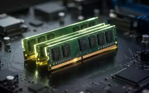 Nahaufnahme von leuchtenden RAM-Riegeln auf dunkler, reflektierender Oberfläche, die Knappheit und steigenden Wert von Speicherchips symbolisiert. - Foto: über boerse-global.de