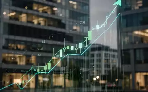 Ein stilisierter, aufwärts gerichteter Börsenchart vor der unscharfen Kulisse moderner Finanzarchitektur, der positive Entwicklung symbolisiert. - Foto: über boerse-global.de