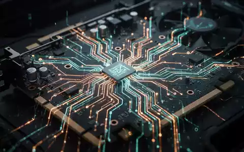 Nahaufnahme einer Grafikkarte mit leuchtenden Linien, die Software- und Hardwareprobleme darstellt. - Foto: über boerse-global.de