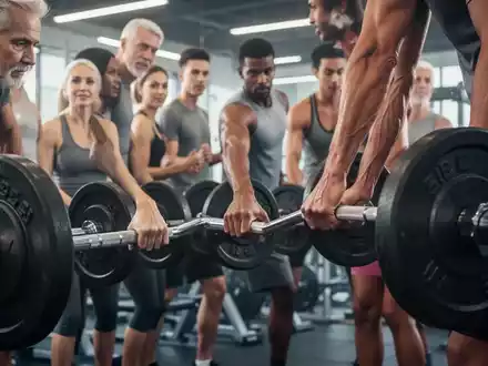 Nahaufnahme von Händen, die Gewichte in einem Fitnessstudio halten, symbolisiert Krafttraining und Herzgesundheit. - Foto: über boerse-global.de