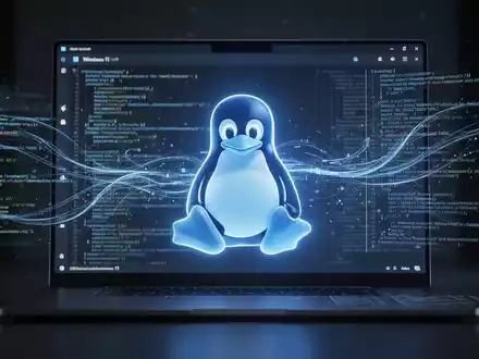 Stilisierter Linux-Pinguin in Windows-11-Oberfläche, symbolisiert Container-Support und Interoperabilität. - Foto: über boerse-global.de