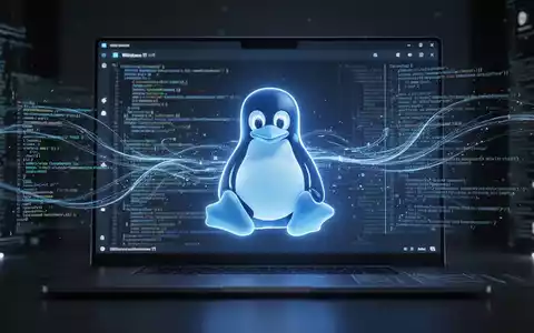 Stilisierter Linux-Pinguin in Windows-11-Oberfläche, symbolisiert Container-Support und Interoperabilität. - Foto: über boerse-global.de